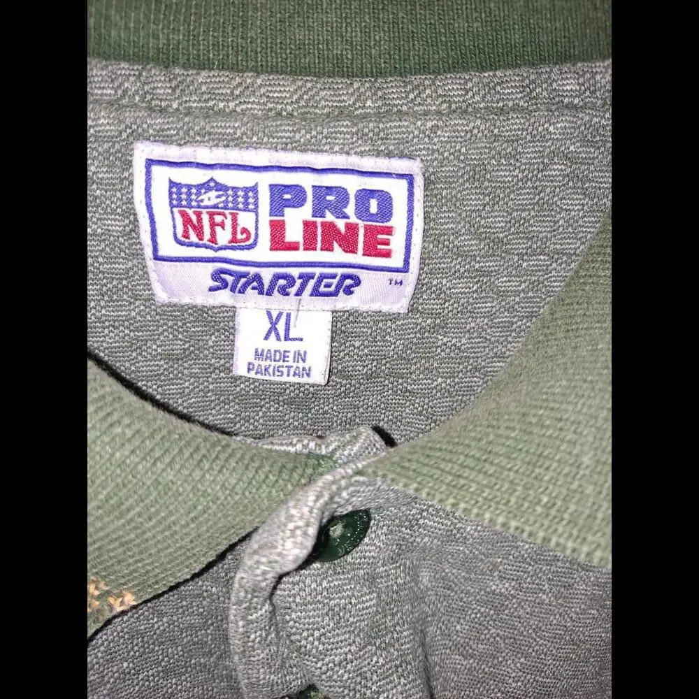 Vintage VTG NFL Starter Pro‎ Line Green Bay Packers Short Sleeve Polo Size XL